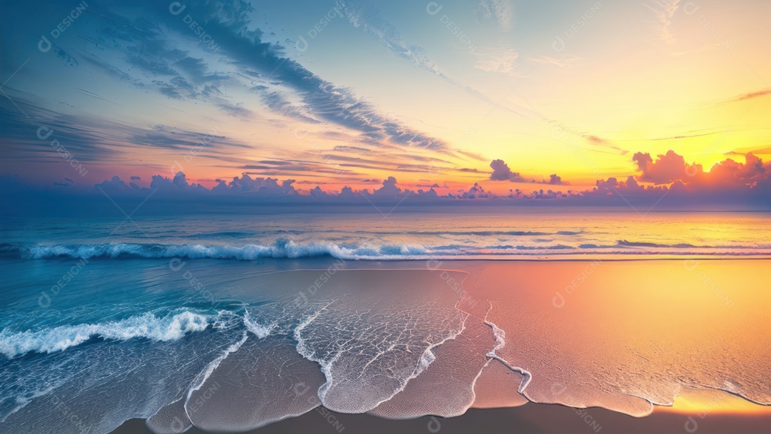 Linda imagem realista do oceano.