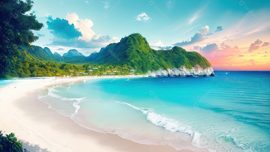 Linda imagem realista do oceano.