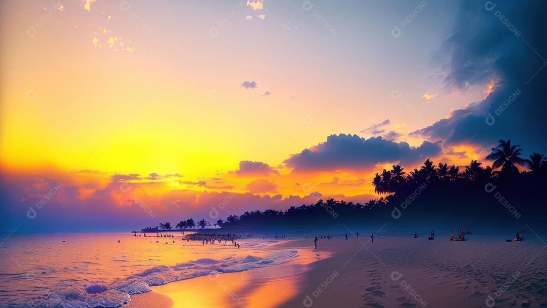 Linda imagem realista do oceano.