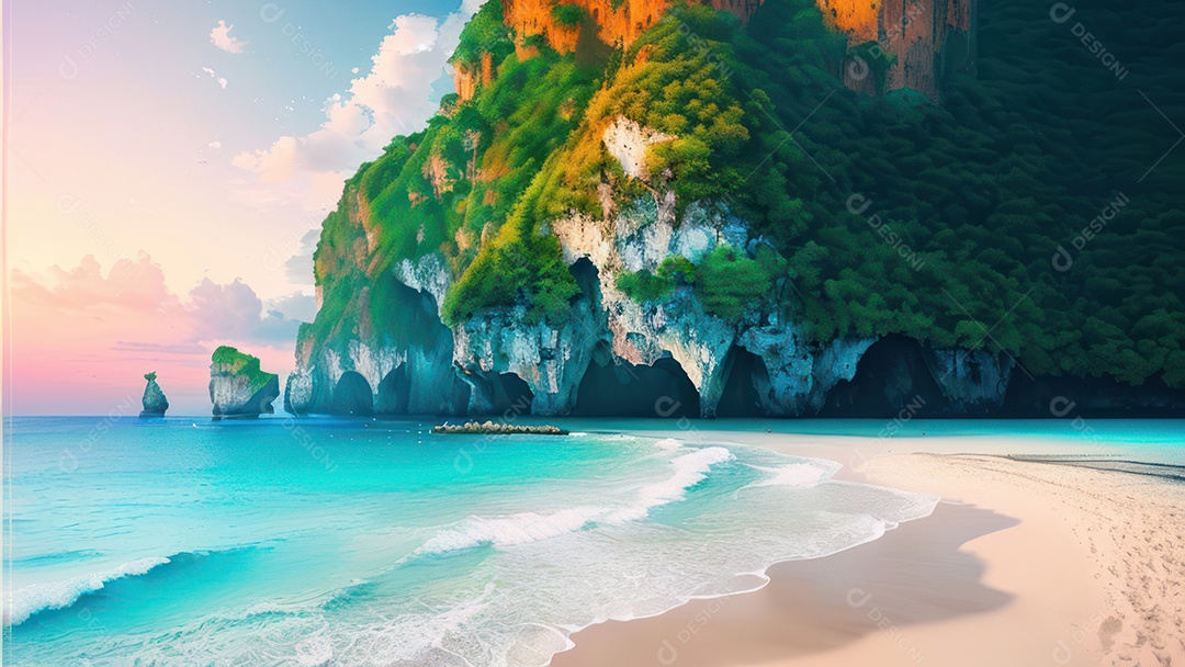 Linda imagem realista do oceano.