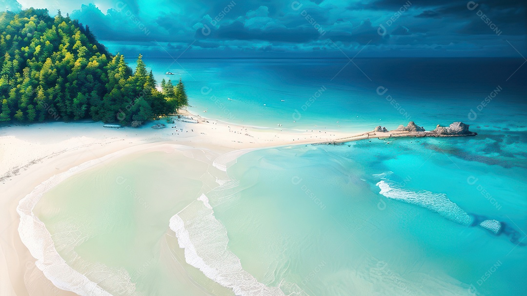 Linda imagem realista do oceano.