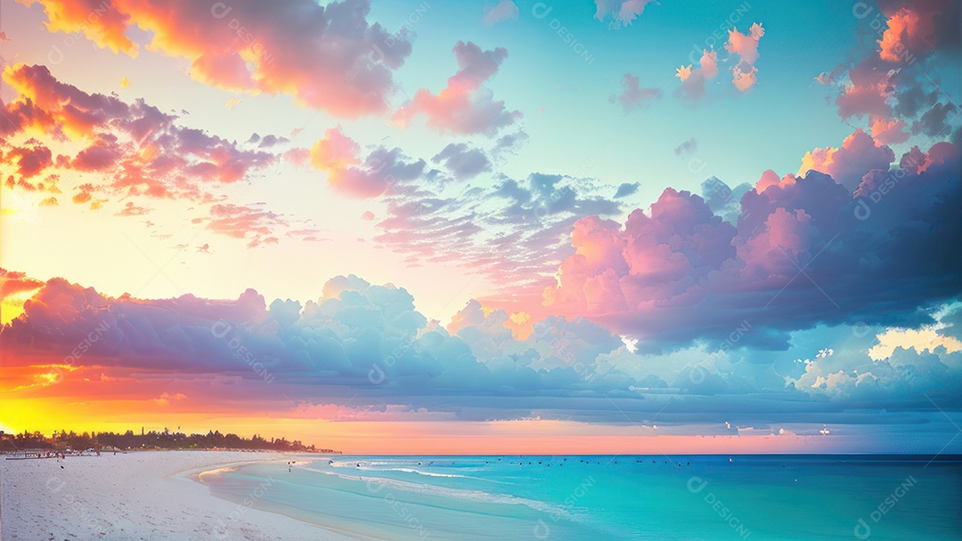 Linda imagem realista do oceano.