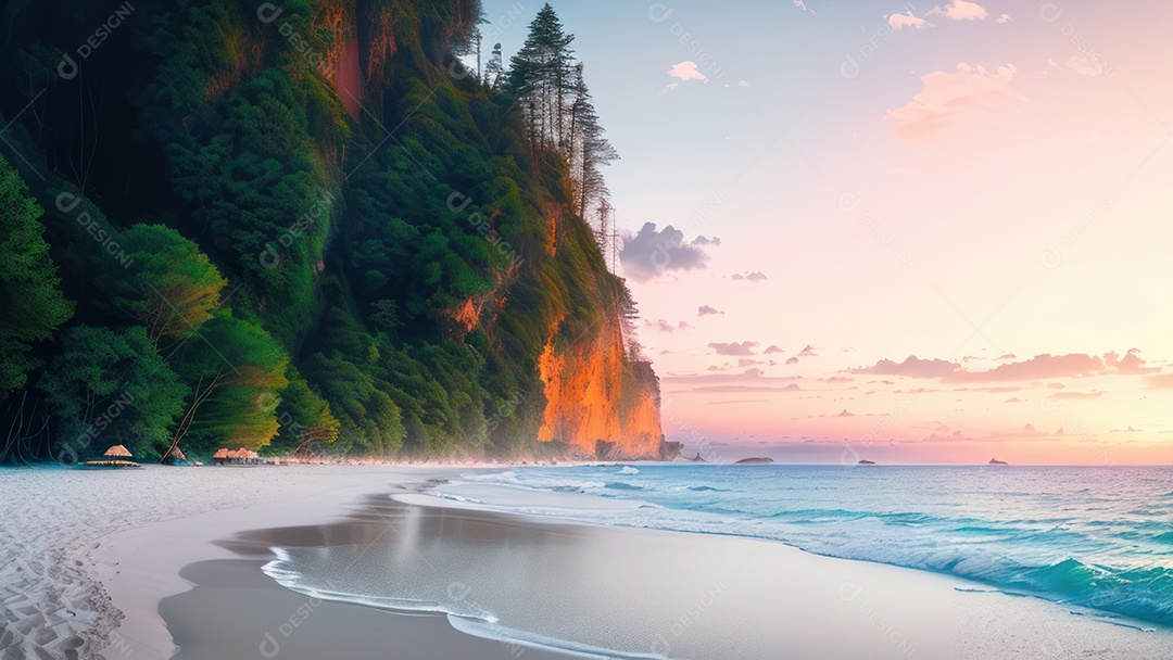 Linda imagem realista do oceano.