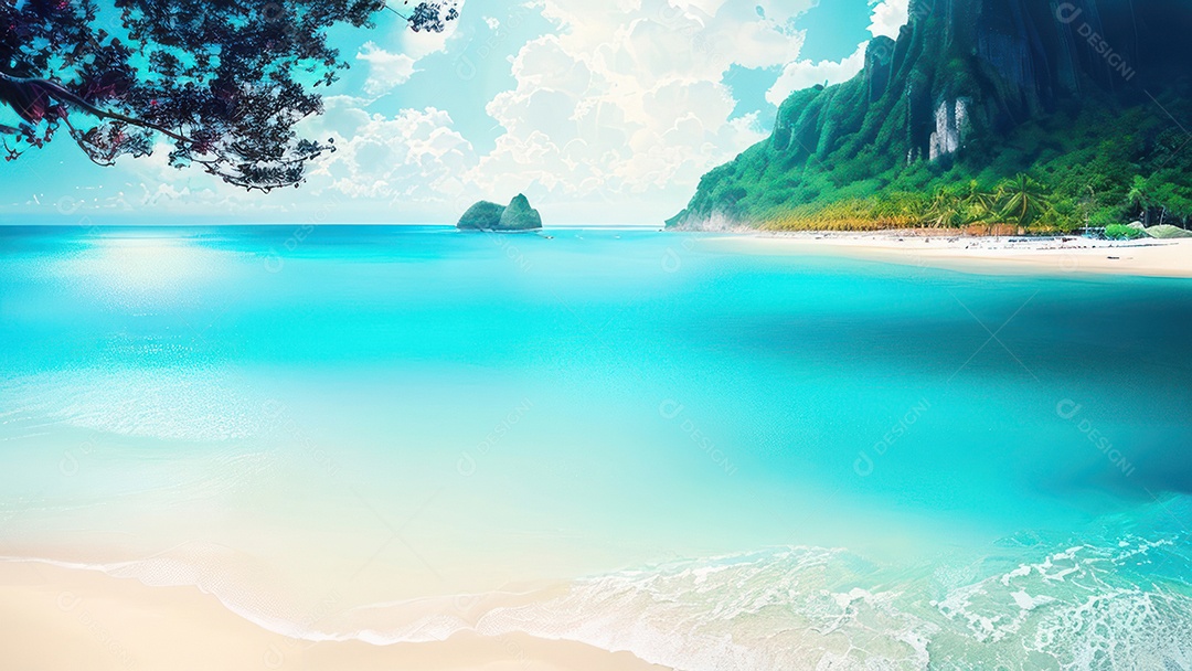 Linda imagem realista do oceano.