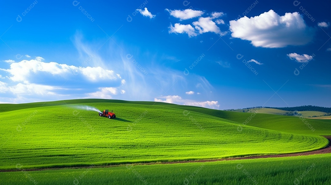 Linda paisagem montanha verde