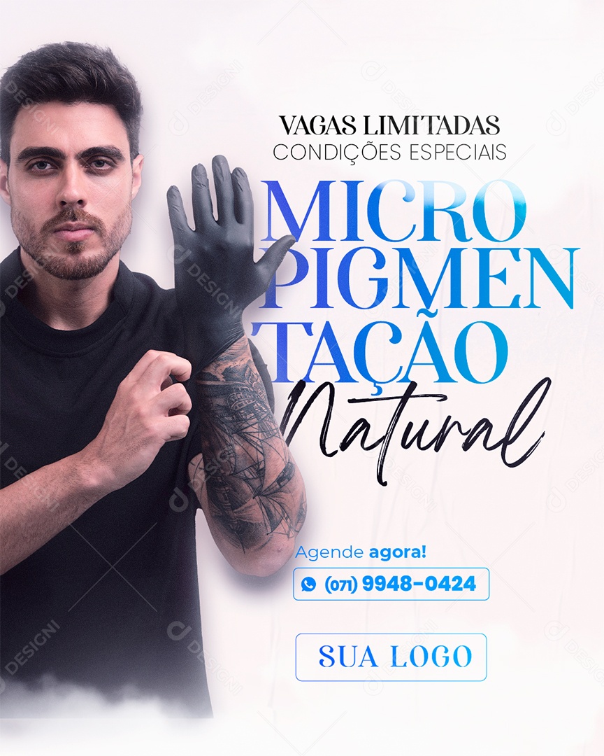 Social Media Micro pigmentação Natural PSD Editável