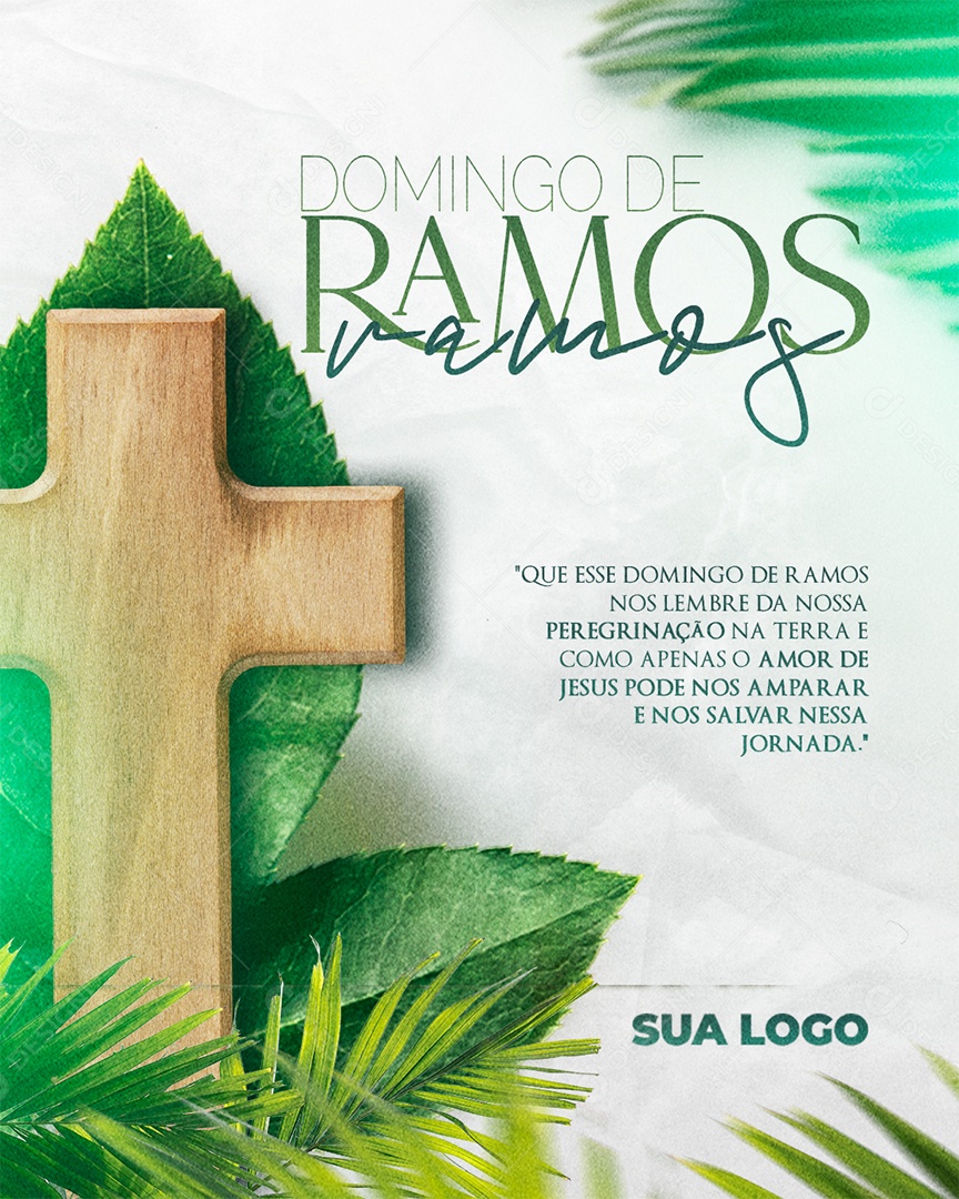 Social Media Domingo De Ramos Peregrinação Na Terra PSD Editável