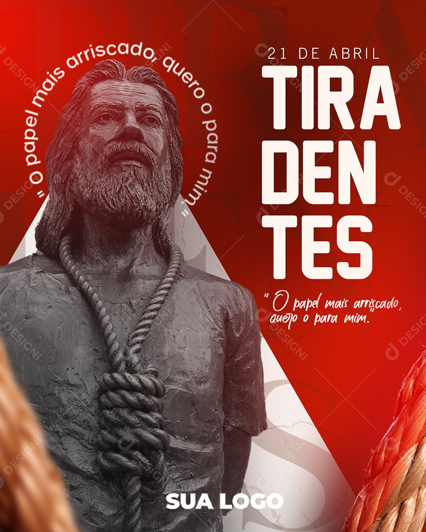 Social Media Dia Do Tiradentes O Papel Mais Arriscado PSD Editável