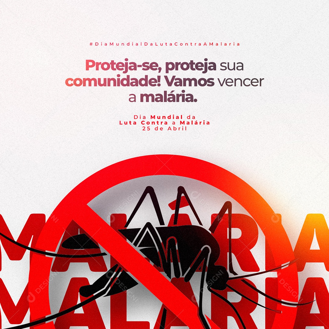 Zero Malária Possível Faça Parté Na Prevenção Dia Mundial Luta Contra A Malária Social Media PSD Editável