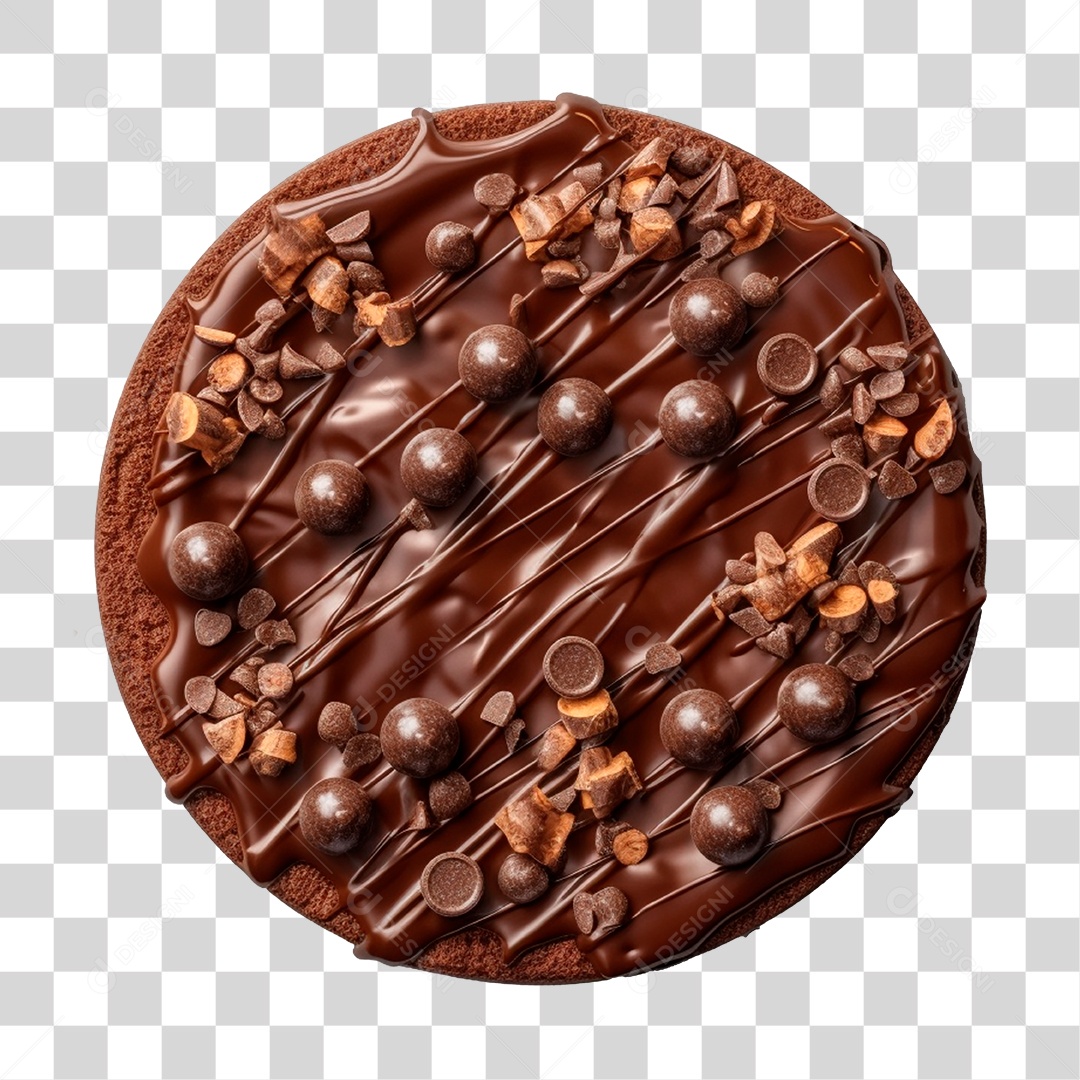 Deliciosa Pizza De Chocolate PNG Transparente