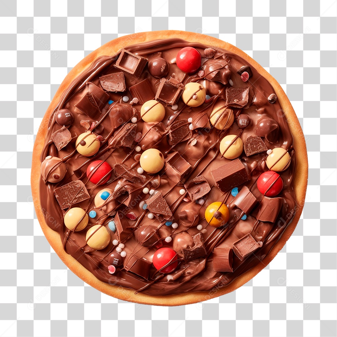 Deliciosa Pizza De Chocolate PNG Transparente
