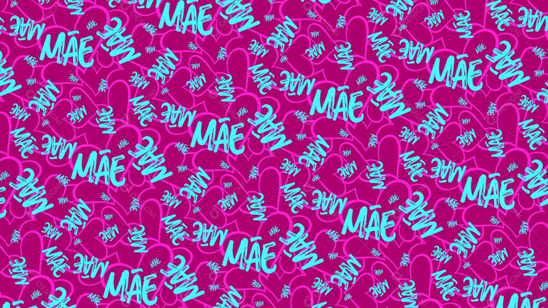 Pattern Padrões Geométricos Texto Mãe Em Fundo Roxo Vetor AI + PAT