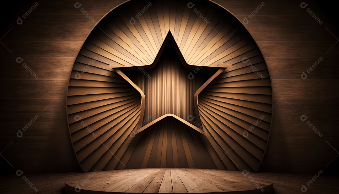 Cenário De Palco De Madeira Vazio Background