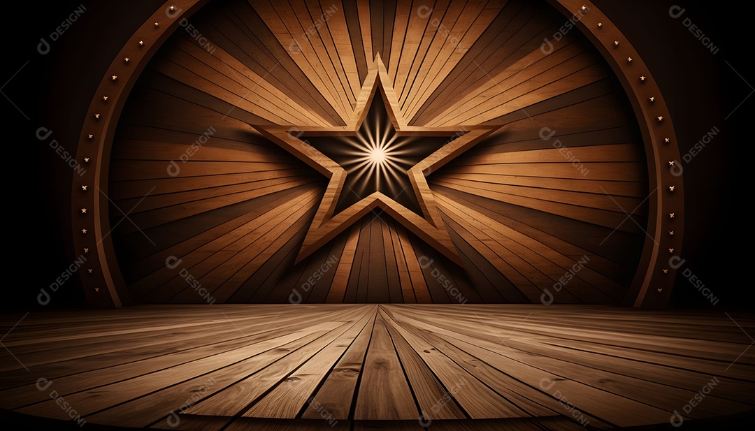 Cenário De Palco De Madeira Vazio Background