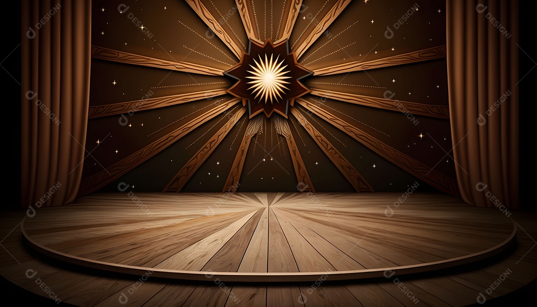 Cenário De Palco De Madeira Vazio Background