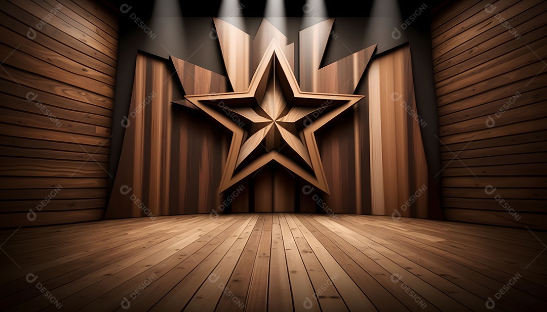 Cenário De Palco De Madeira Vazio Background