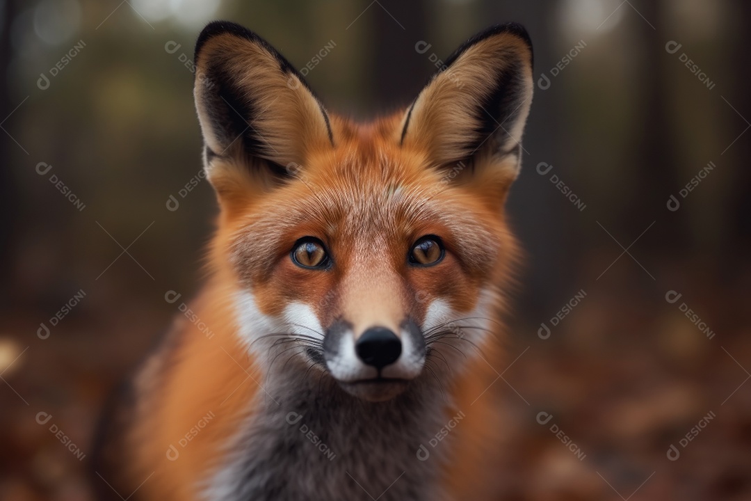 Linda raposa olhando para a câmera