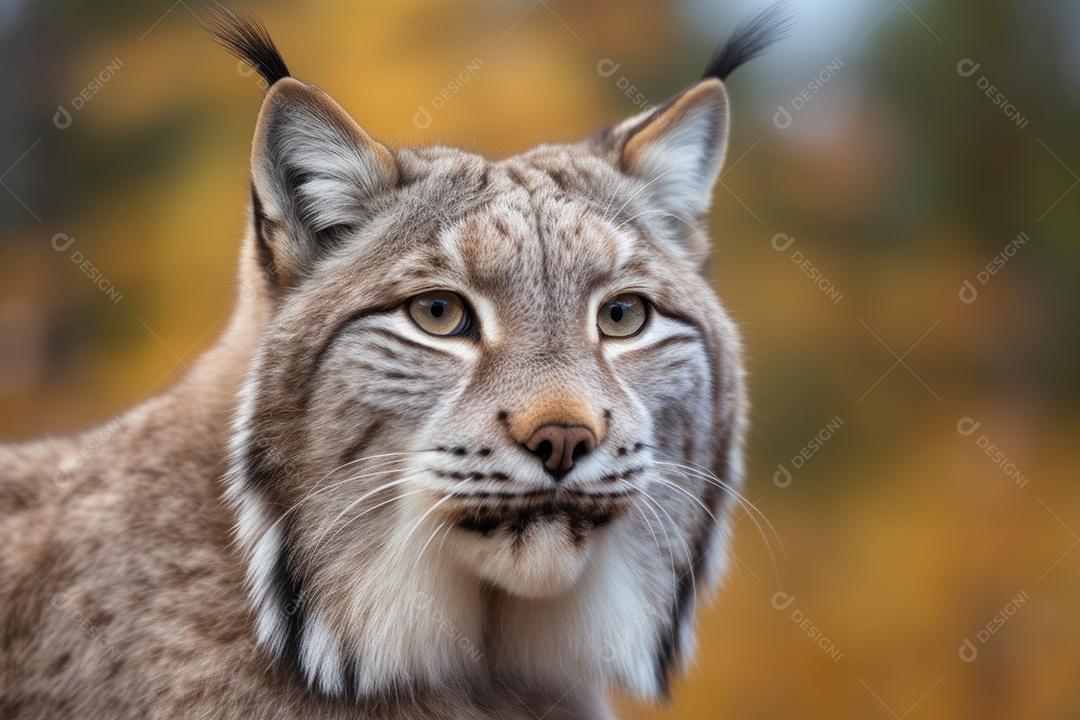 Lince irritado com as orelhas para trás e mostrando os dentes olhando para a câmera