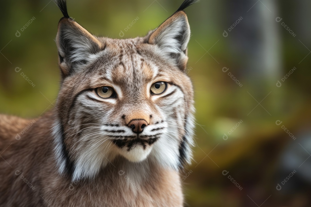 Lince irritado com as orelhas para trás e mostrando os dentes olhando para a câmera