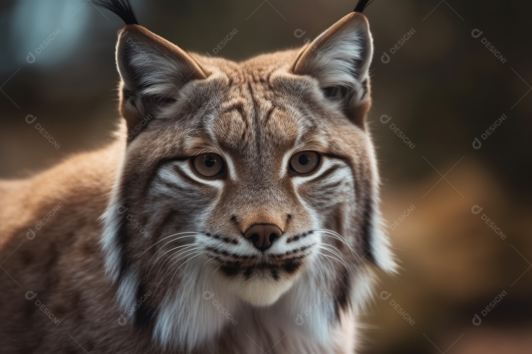 Lince irritado com as orelhas para trás e mostrando os dentes olhando para a câmera
