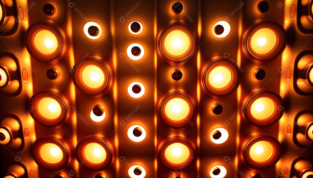 Background De Parede De Lâmpadas Incandescentes É Brilhante