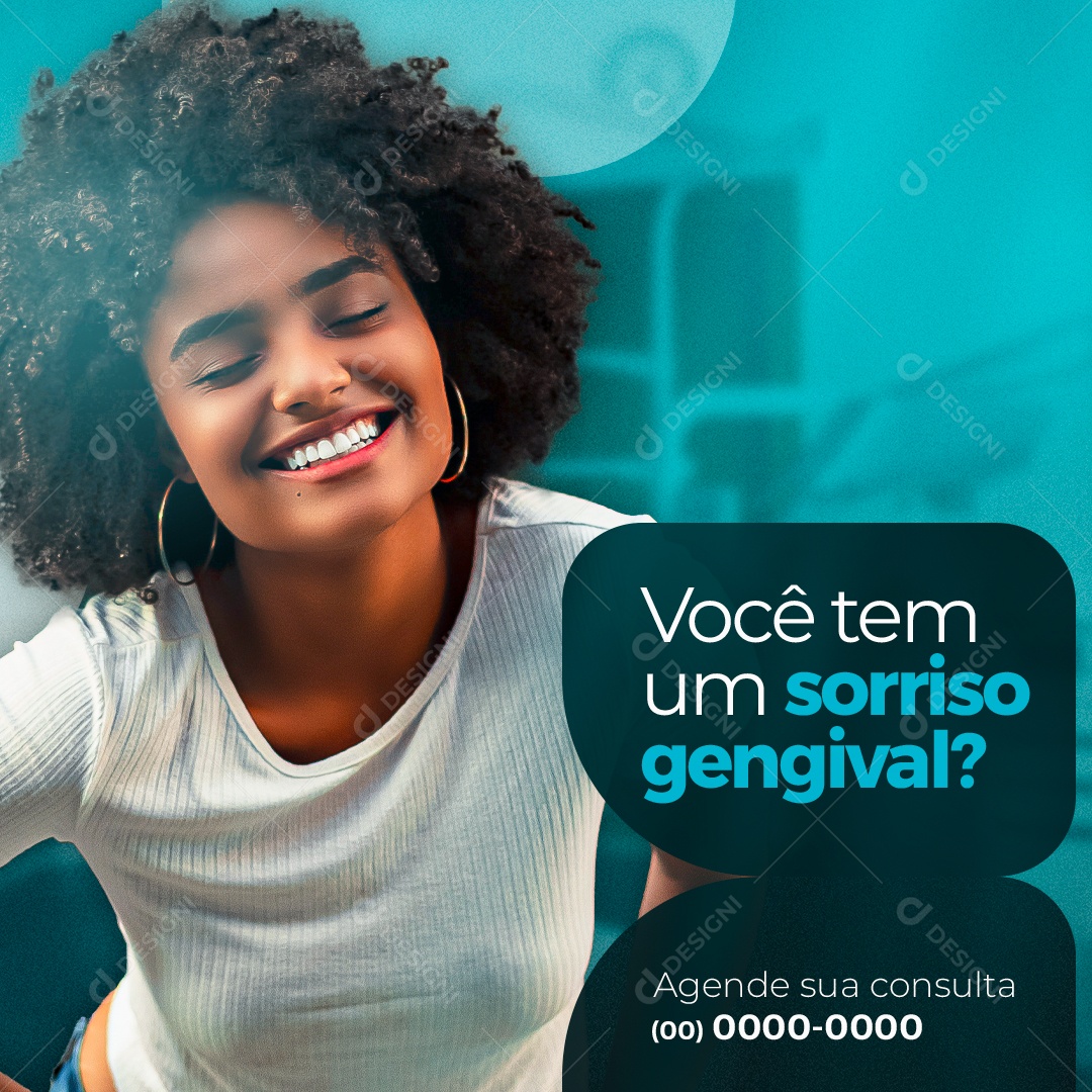 Social Media Dentista Sorriso Gengival PSD Editável