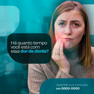 Social Media Dentista Dor Do Dente PSD Editável