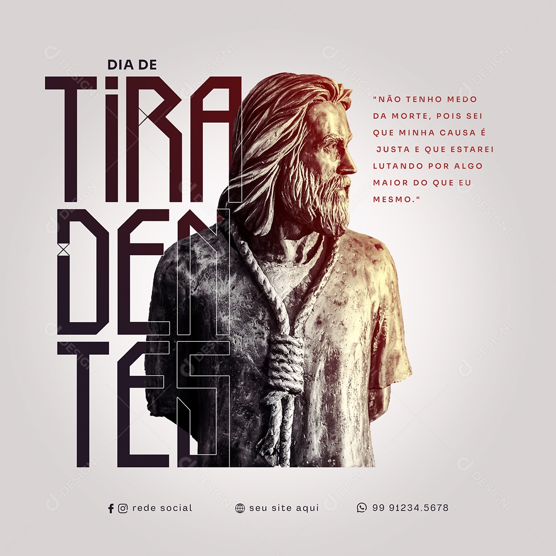 Dia de Tiradentes 21 de Abril Social Media PSD Editável