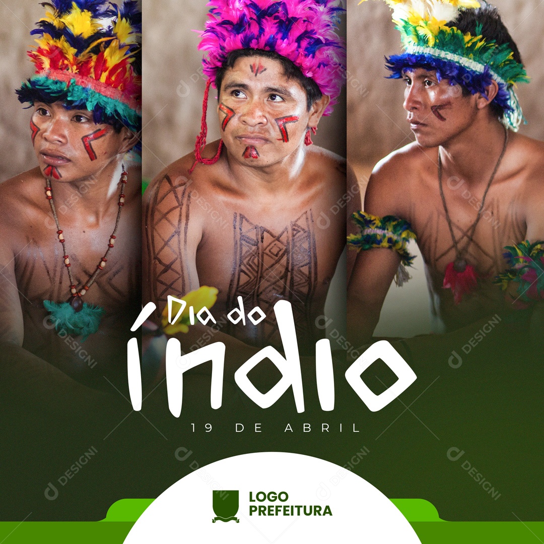 Dia do Índio 19 de Abril Social Media PSD Editável