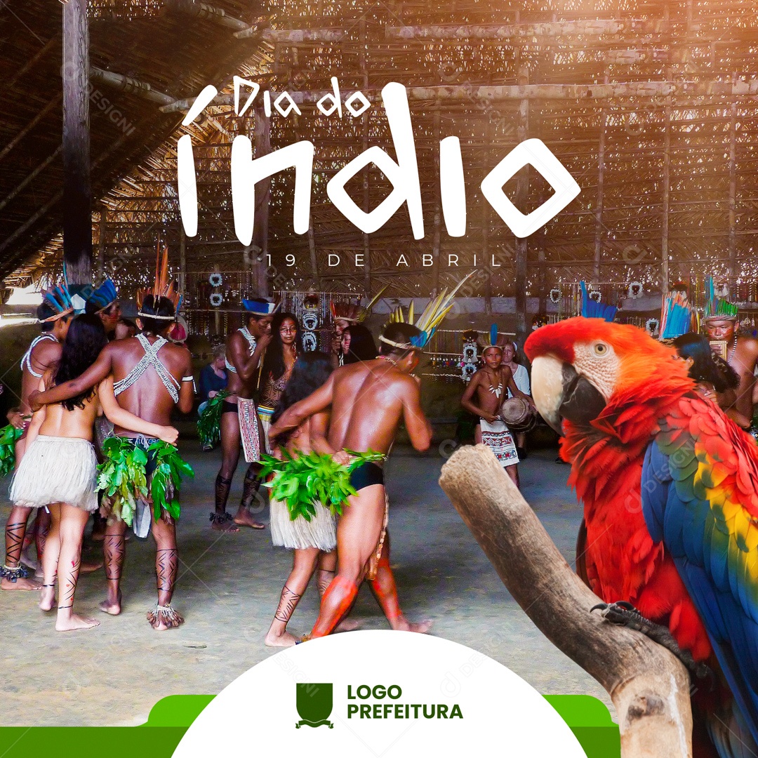 Dia do Índio 19 de Abril Social Media PSD Editável