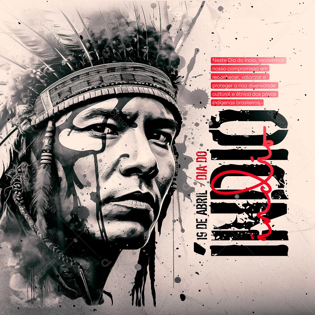 Neste Dia Do índio Renovemos Nosso Compromisso Social Media PSD Editável