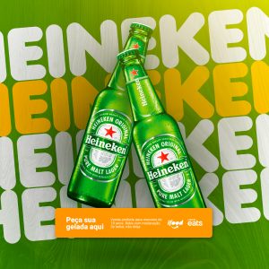 Peça Sua Gelada Aqui Cerveja Heineken Social Media PSD Editável