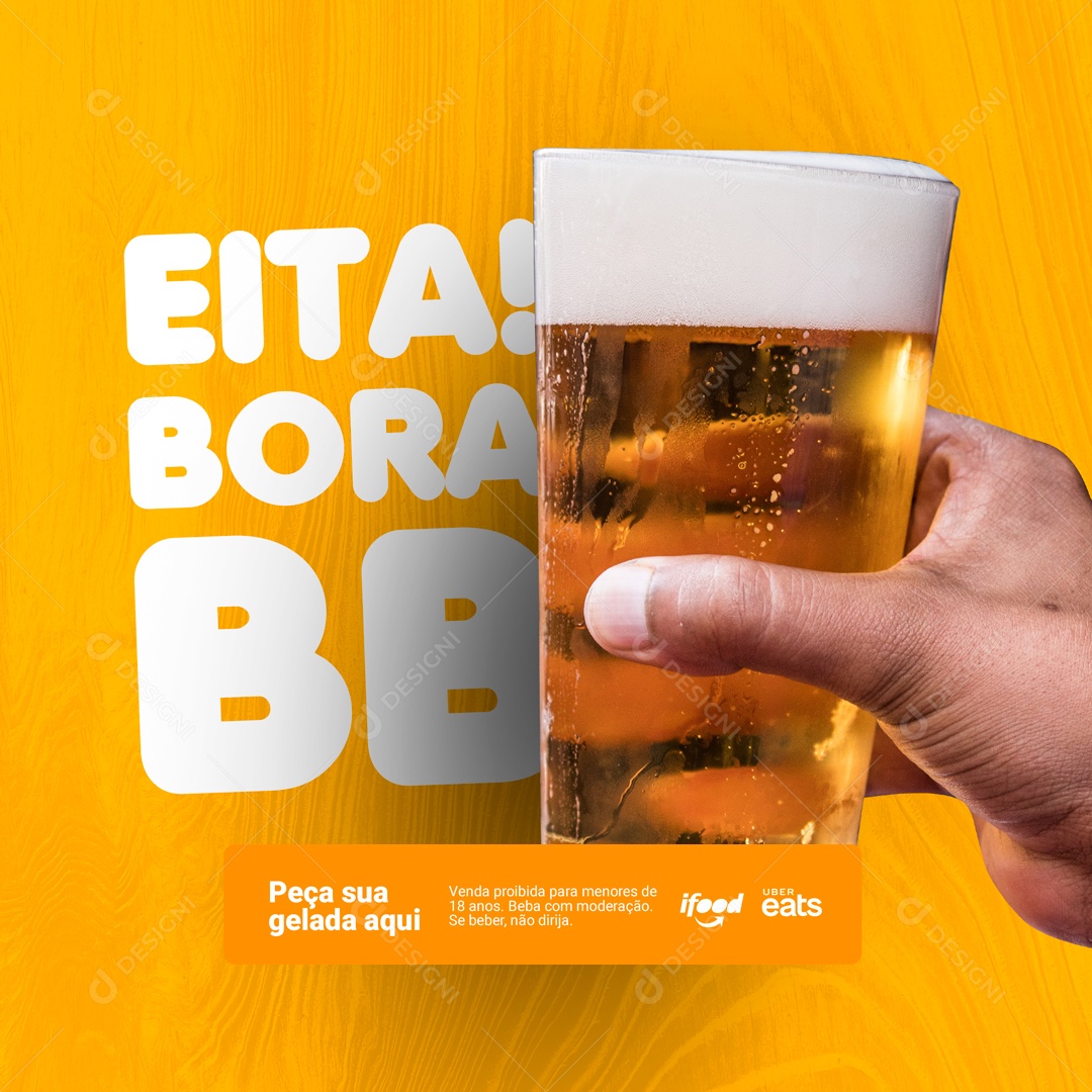 Eita! Bora BB Cervejaria Social Media PSD Editável