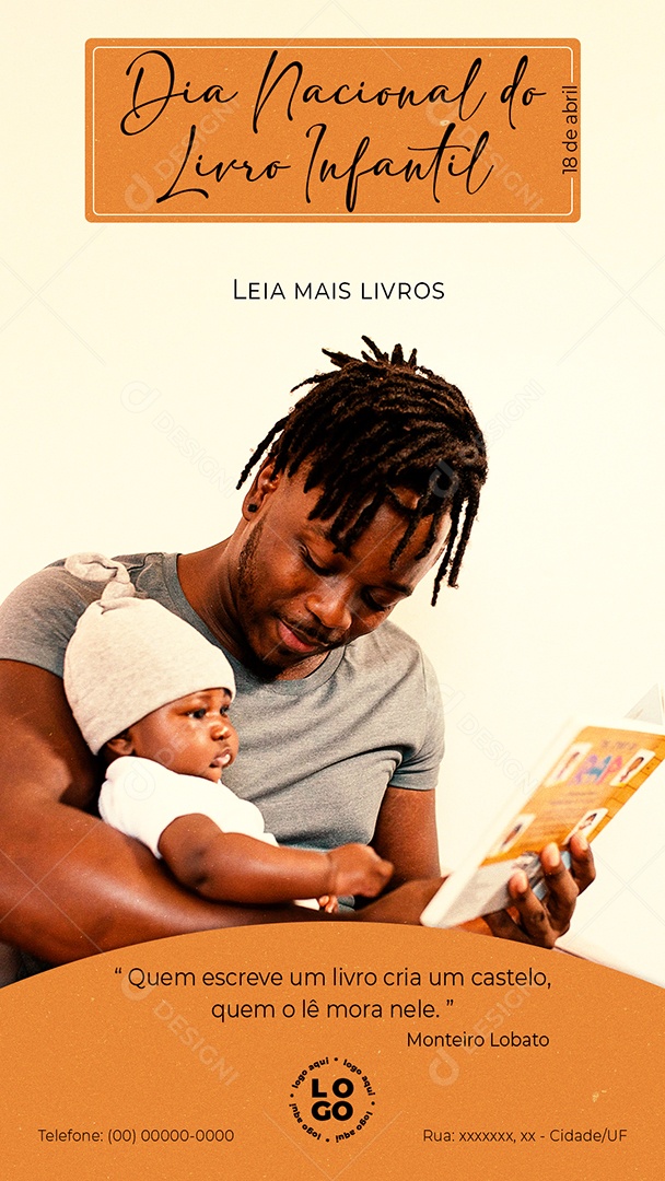 Story Quem Escreve Um Livro Cria Um Castelo Dia Nacional do Livro Social Media PSD Editável