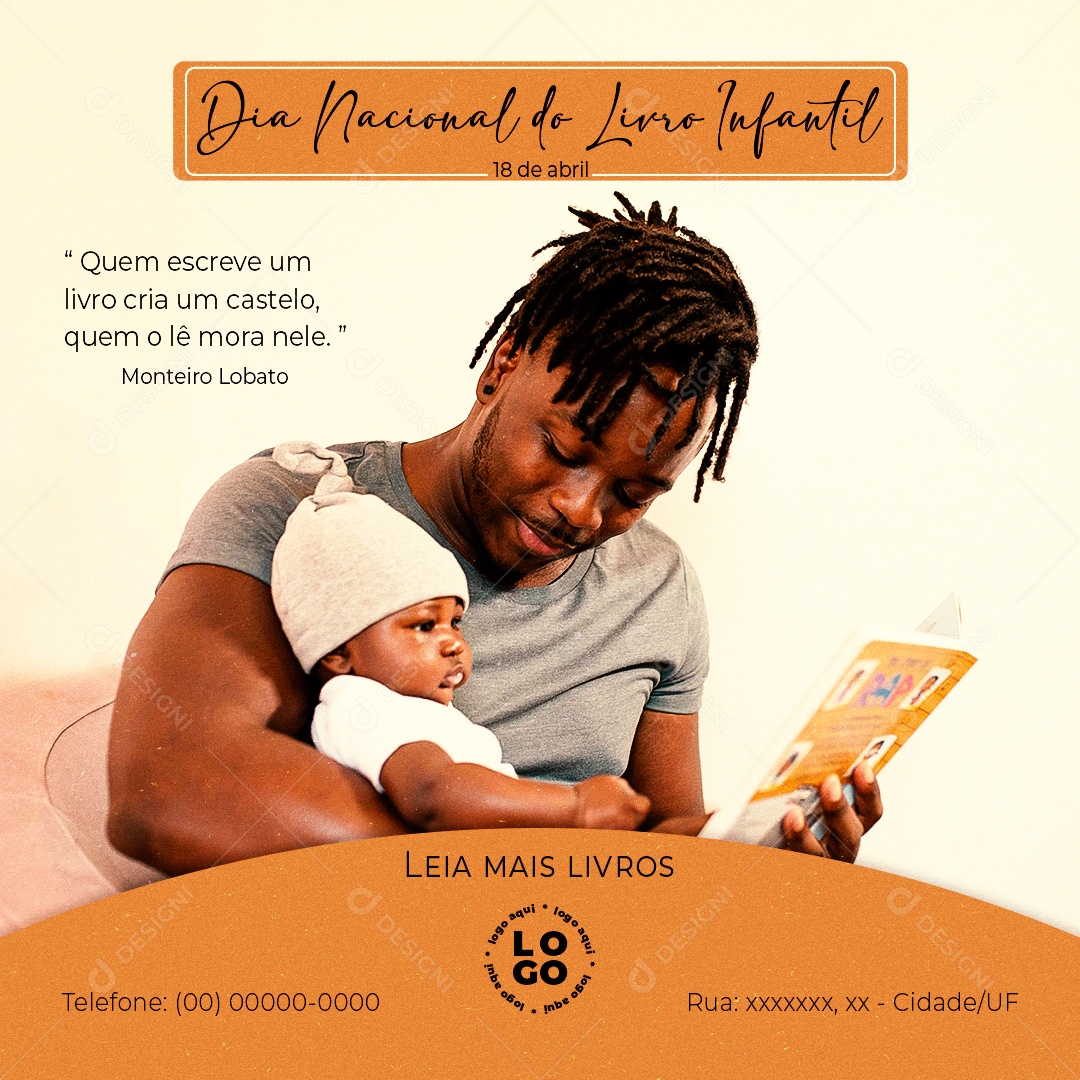 Feed Quem Escreve Um Livro Cria Um Castelo Dia Nacional do Livro Social Media PSD Editável
