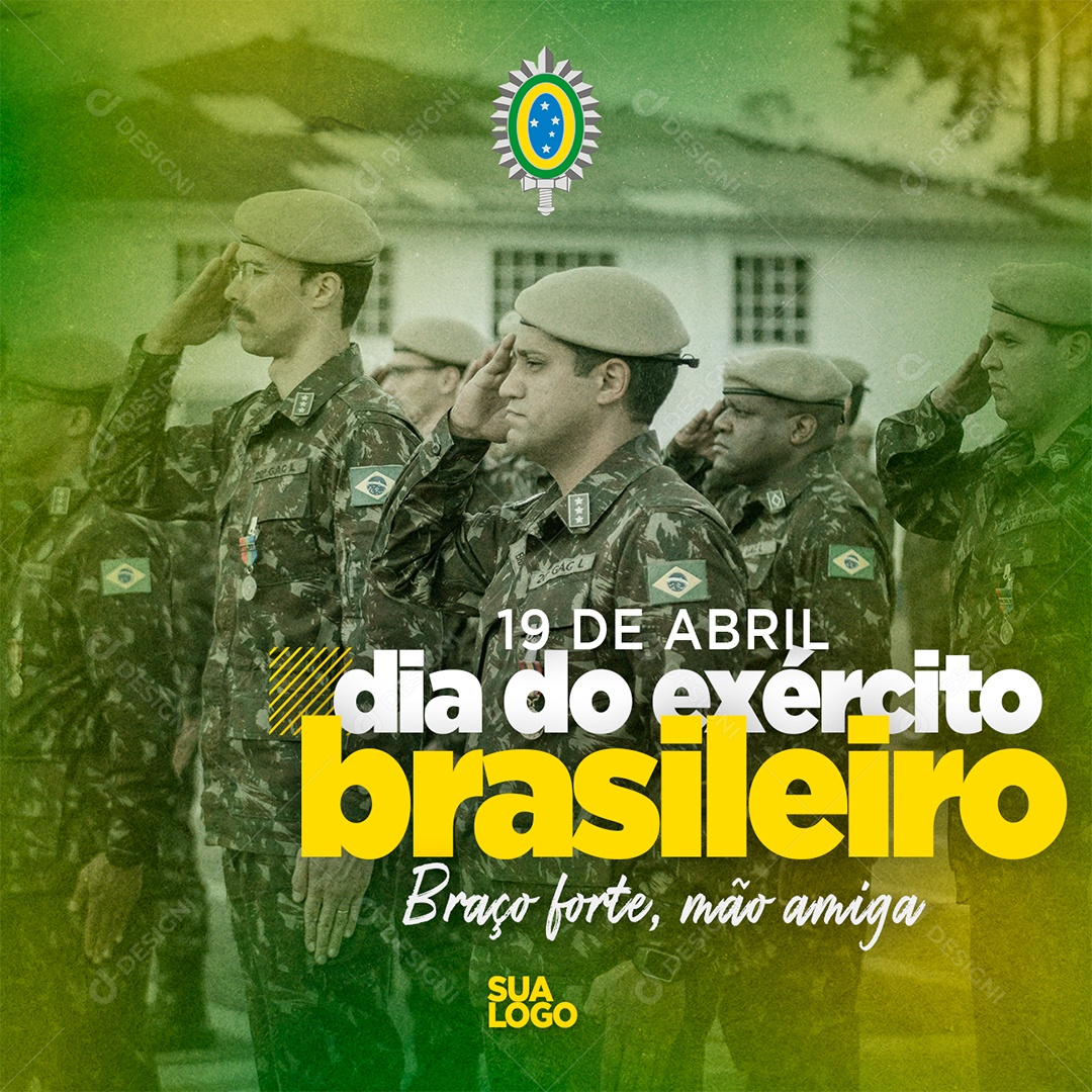 Dia Do Exército Brasileiro 19 De Abril Social Media PSD Editável