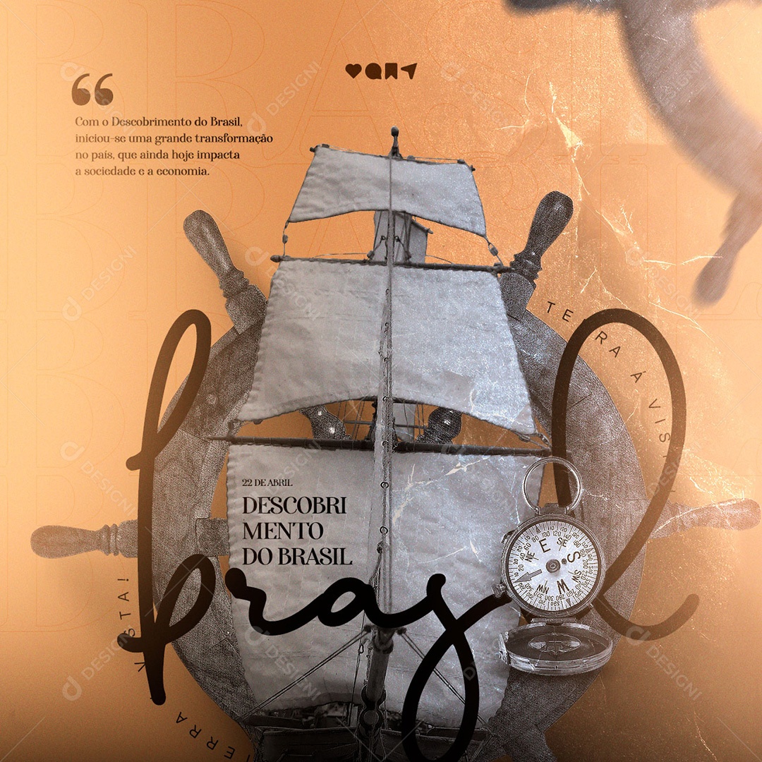 Dia Do Descobrimento Do Brasil 22 Do Brasil Social Media PSD Editável