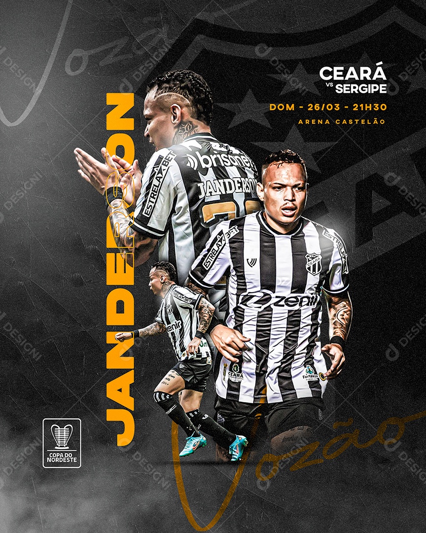 Social Media Futebol Copa Do Nordeste Ceara VS Sergipe PSD Editável