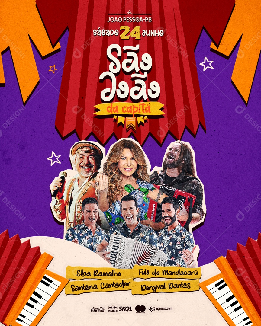 Social Media Flyer Feed Evento São João Da Capitã PSD Editável