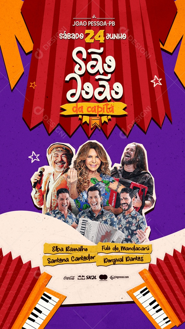 Social Media Flyer Story Evento São João Da Capitã PSD Editável