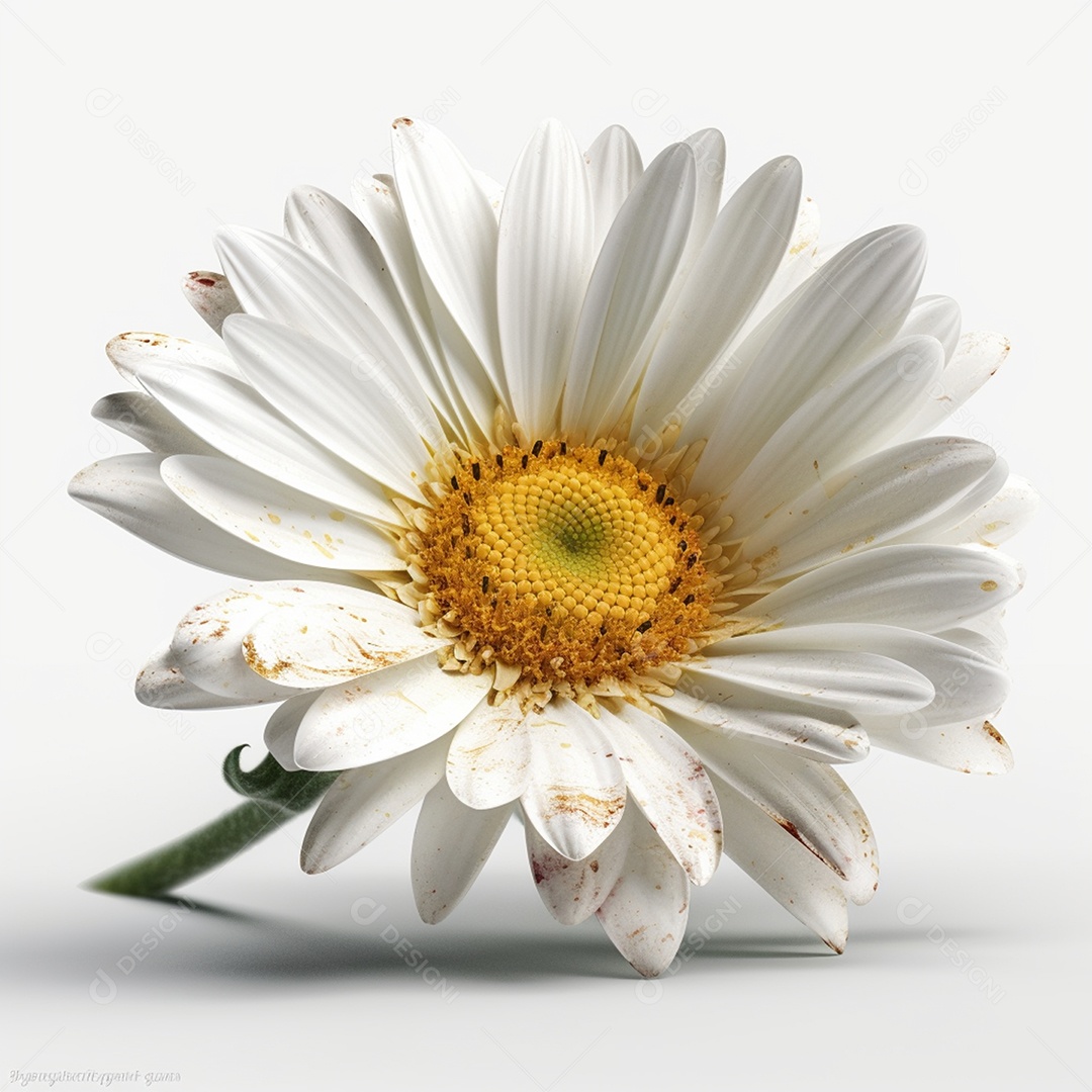 Linda flor com respingos de água