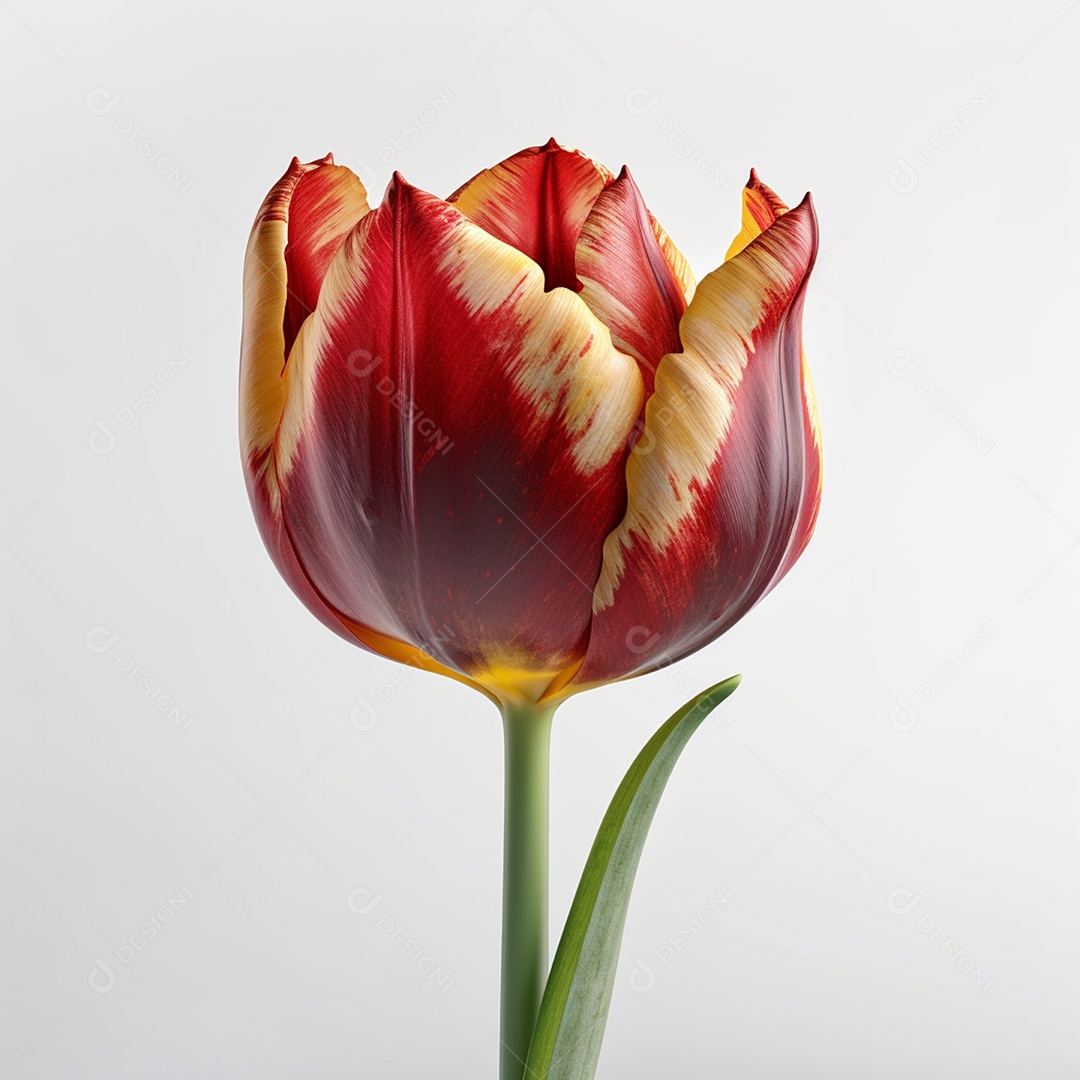 Linda flor sobre fundo isolado branco