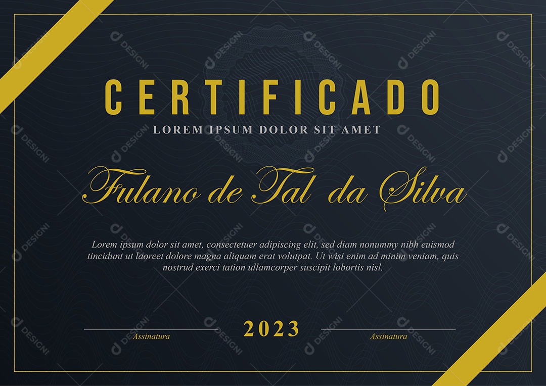 Modelo De Certificado Dourado AI + EPS