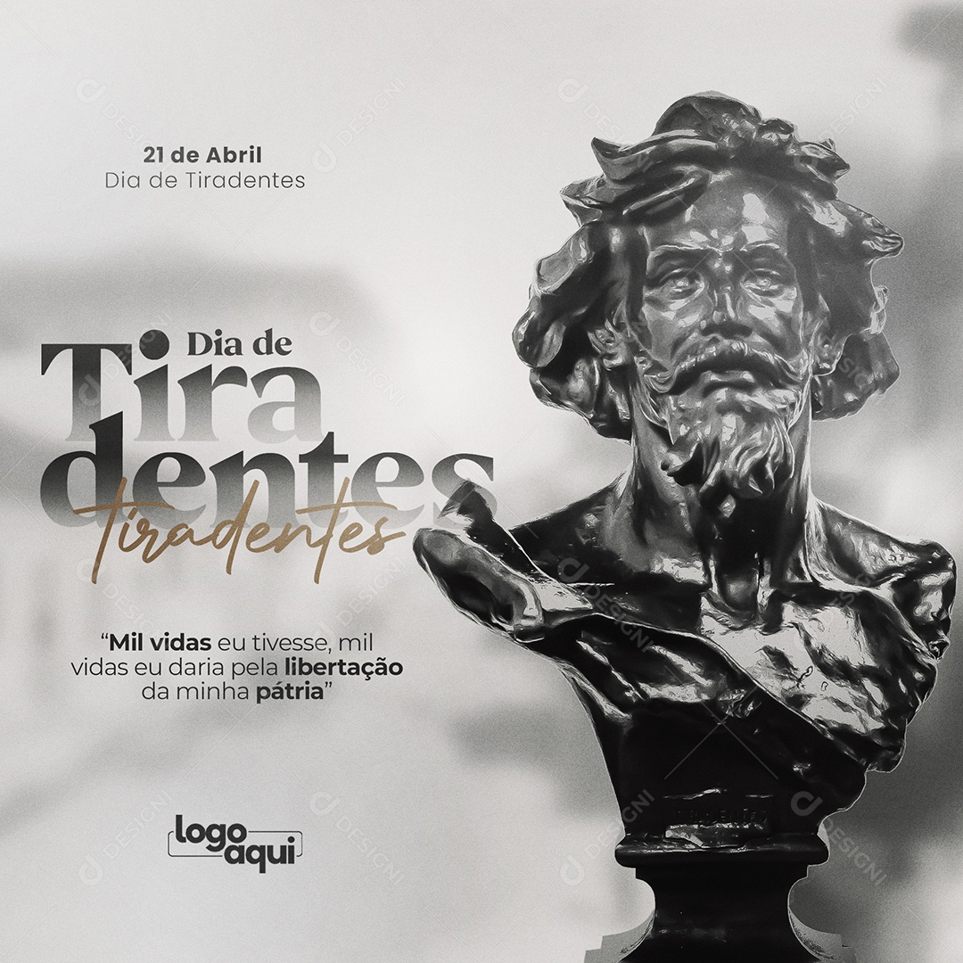Social Media Dia de Tiradentes De Abril PSD Editável