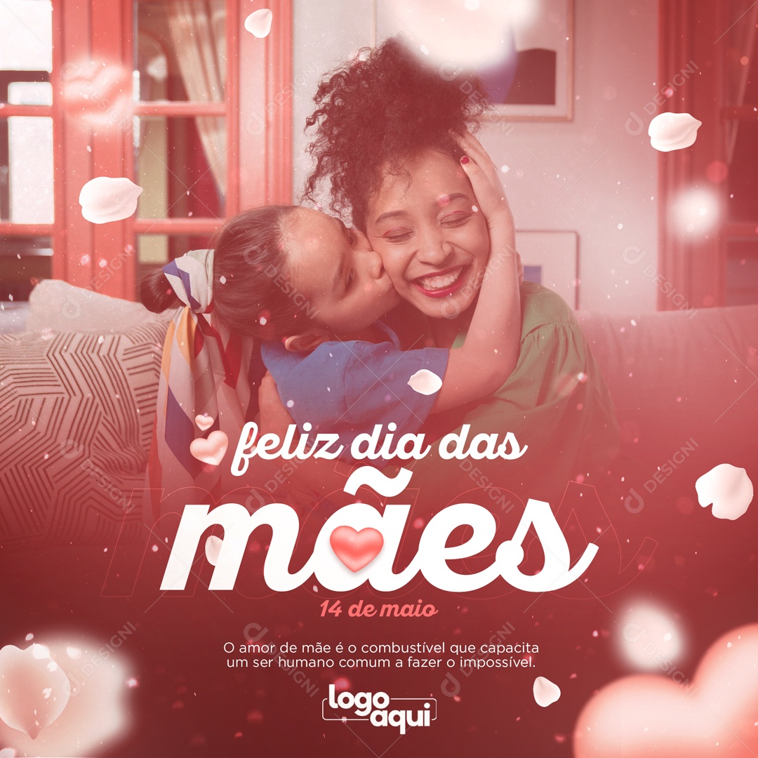 Social Media Feliz Dia Das Mães o Amor De Mãe PSD Editável