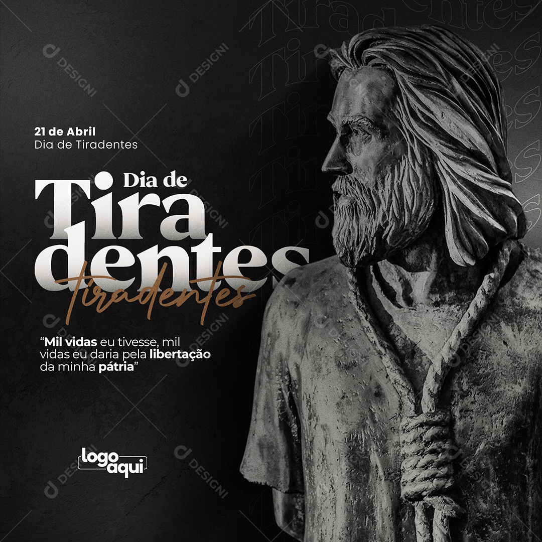 Social Media Dia De Tiradentes Libertação Da Minha Pátria PSD Editável