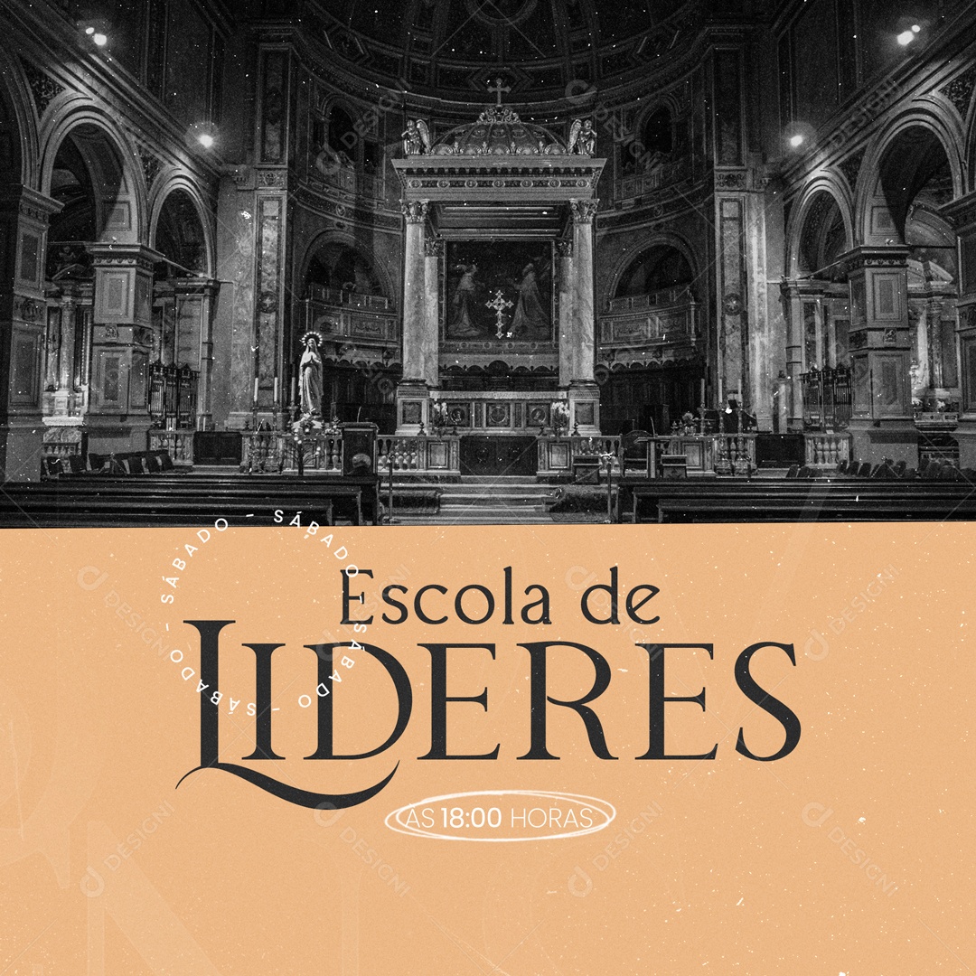 Escola de Líderes Gospel Social Media PSD Editável