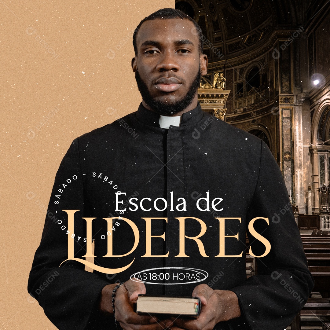 Escola de Líderes Gospel Social Media PSD Editável