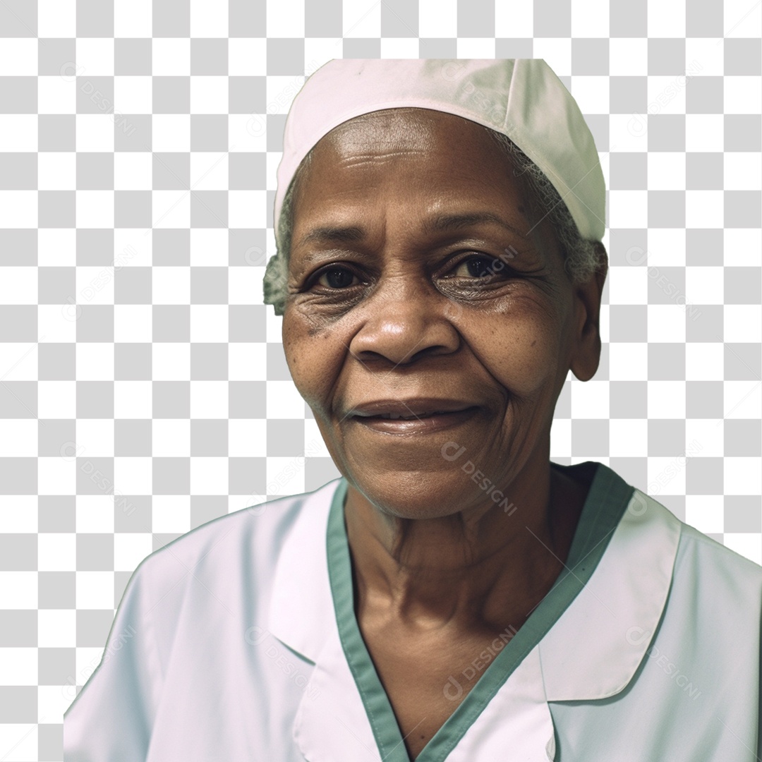 Elemento 3D Mulher Idosa Para Composição PNG Transparente