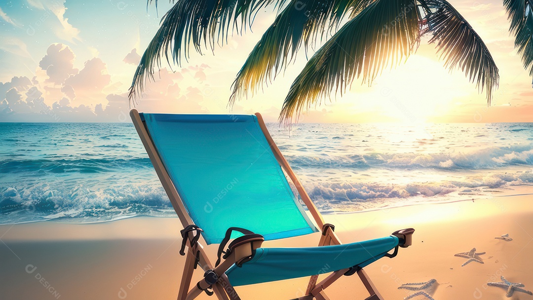 Imagem realista de uma linda praia paisagem.